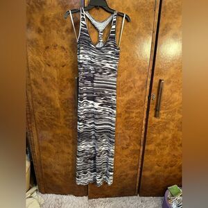 Stylish Black and White Striped Dress